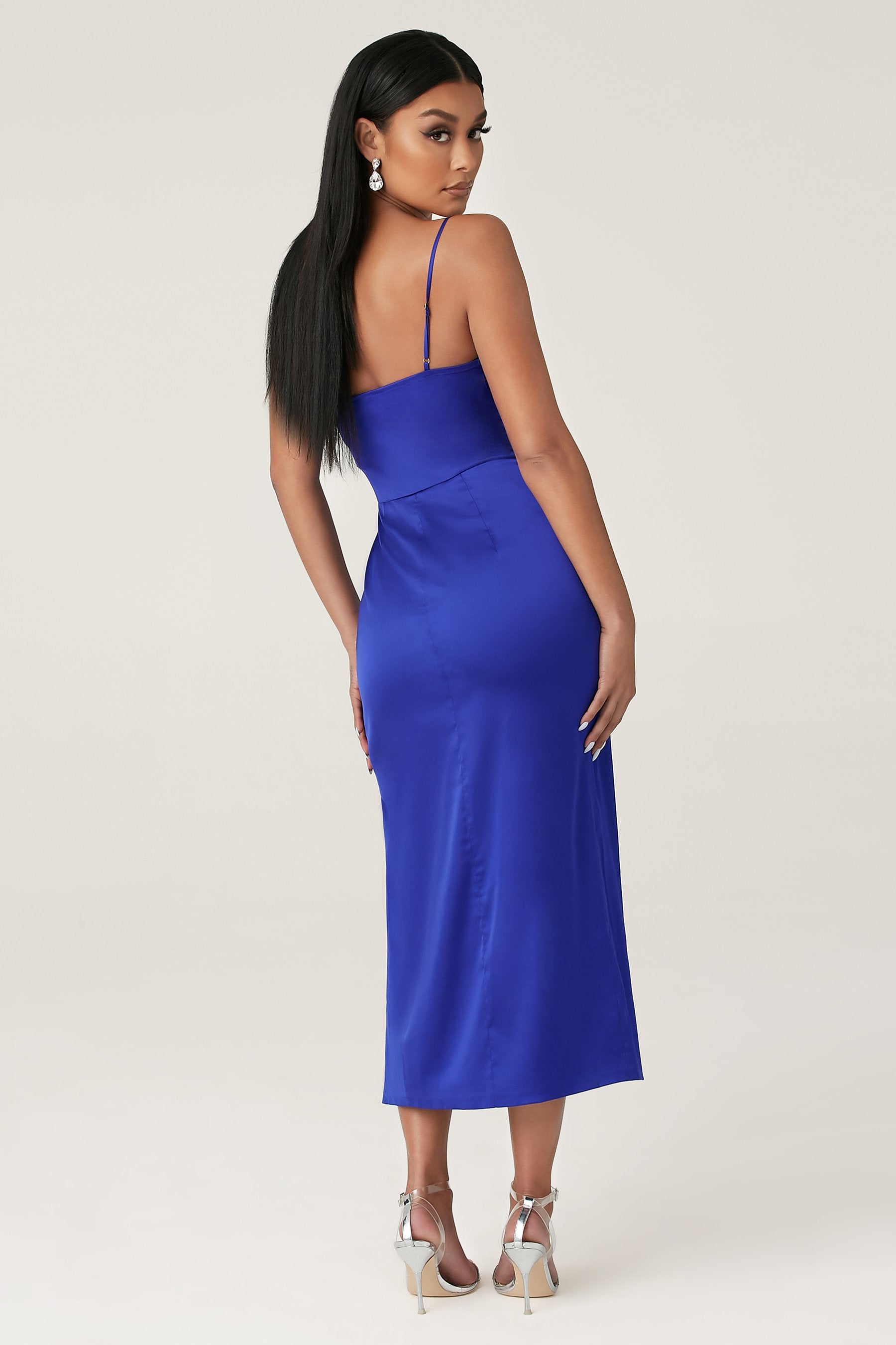 bright blue bodycon dress