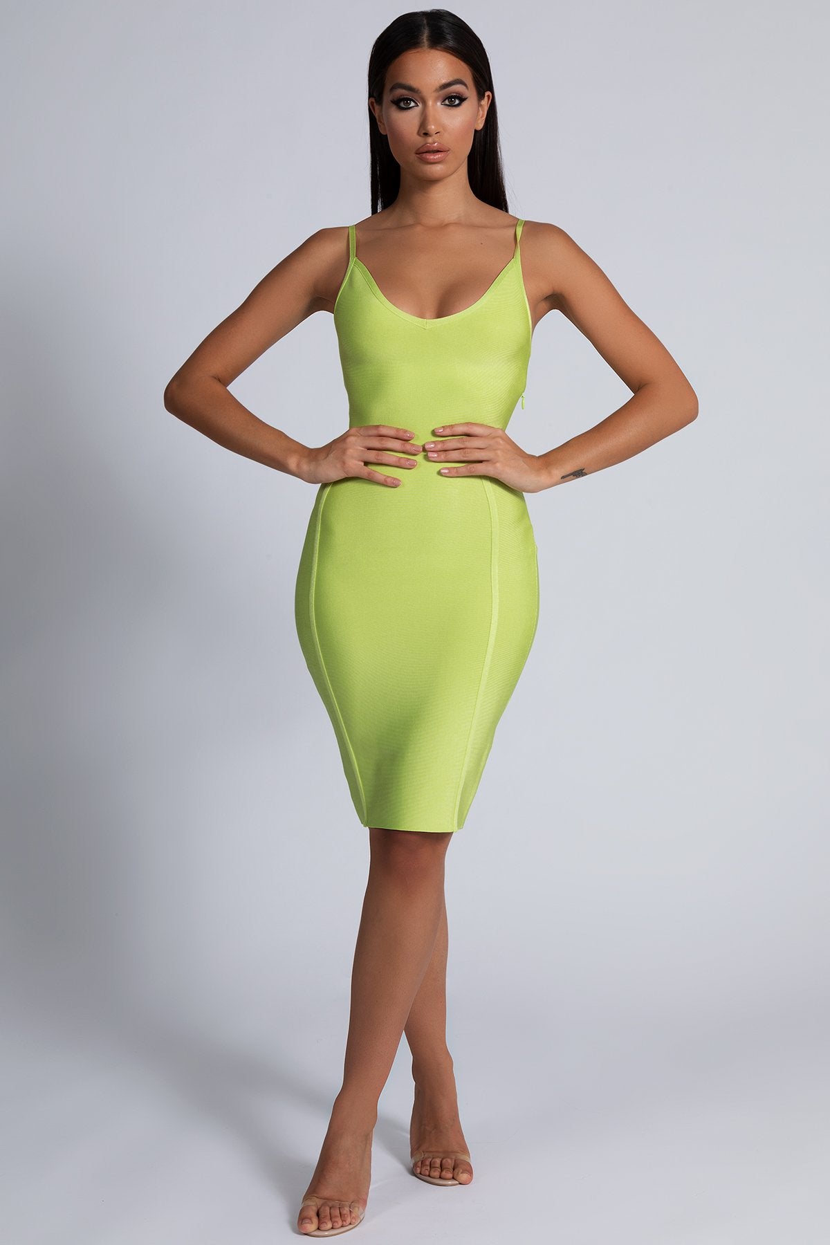 lime green dress