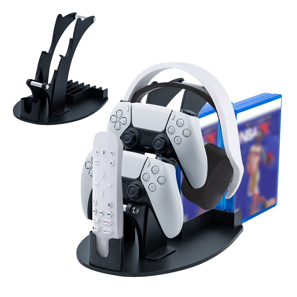 Universal Controller Stand with Headphone Hanger/Remote Control