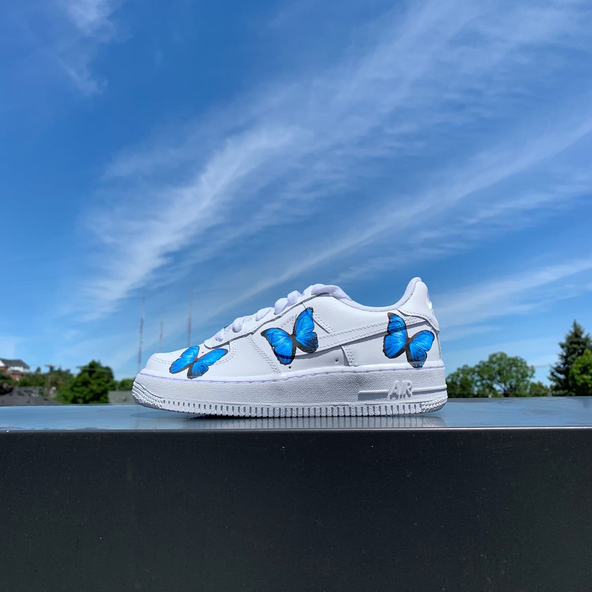 blue butterfly af1 custom