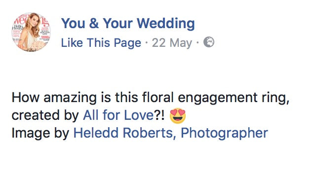 You & Your Wedding Facebook 22 May 2018