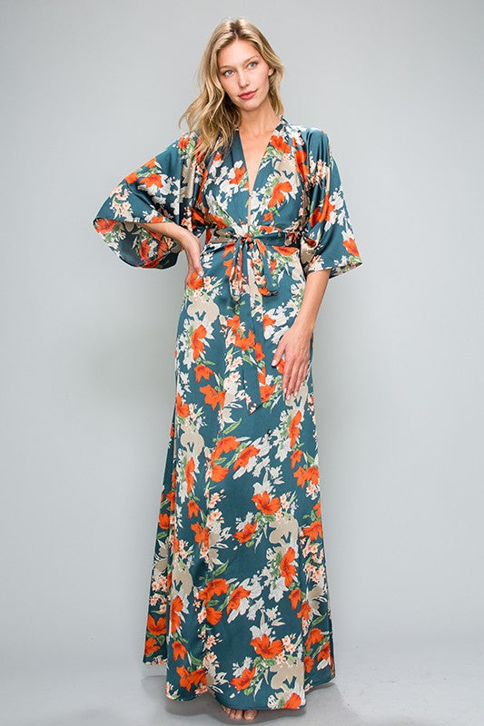 maxi dress kimono