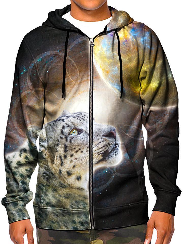 leopard zip up hoodie