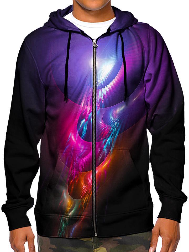 purple zip up hoodie