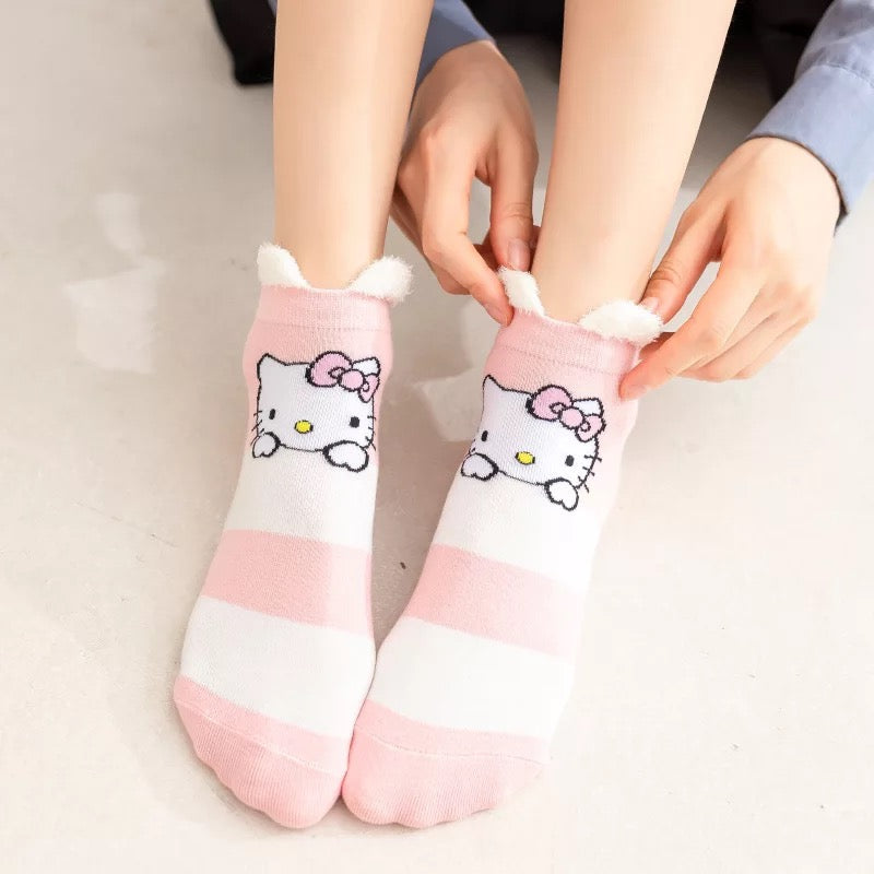 Cartoon Kitty Socks