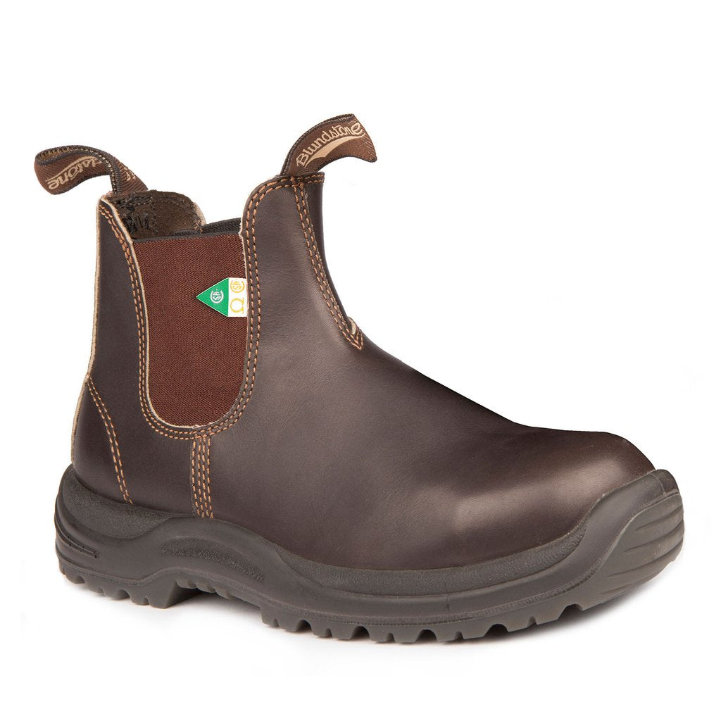 green patch safety boots