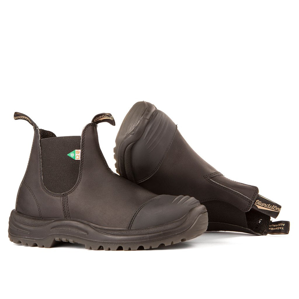 green patch safety boots