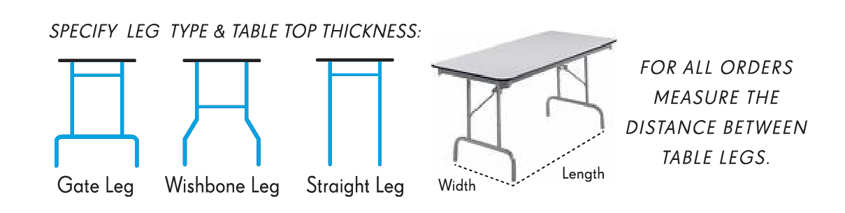 CrissCross Table Cover Leg Options