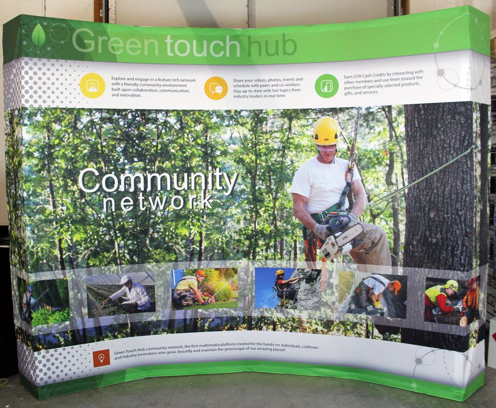 Hop Up Trade Show Booth for Green touch hub