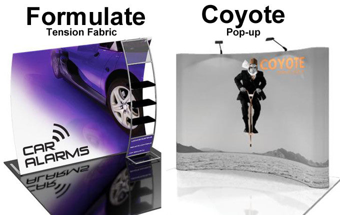 Tension Fabric and Pop-up Display Visual Comparison