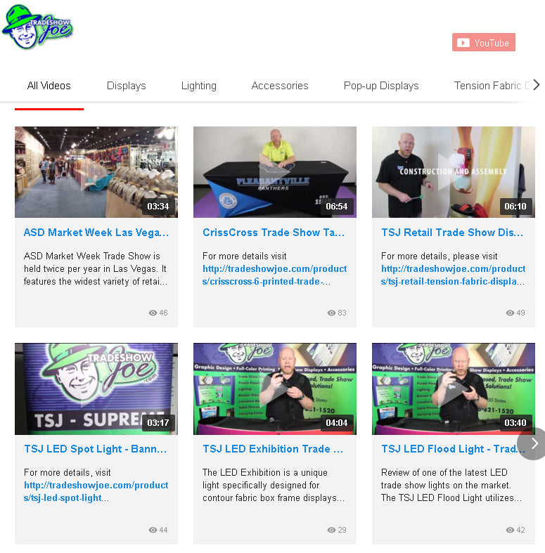 Trade Show Videos Page