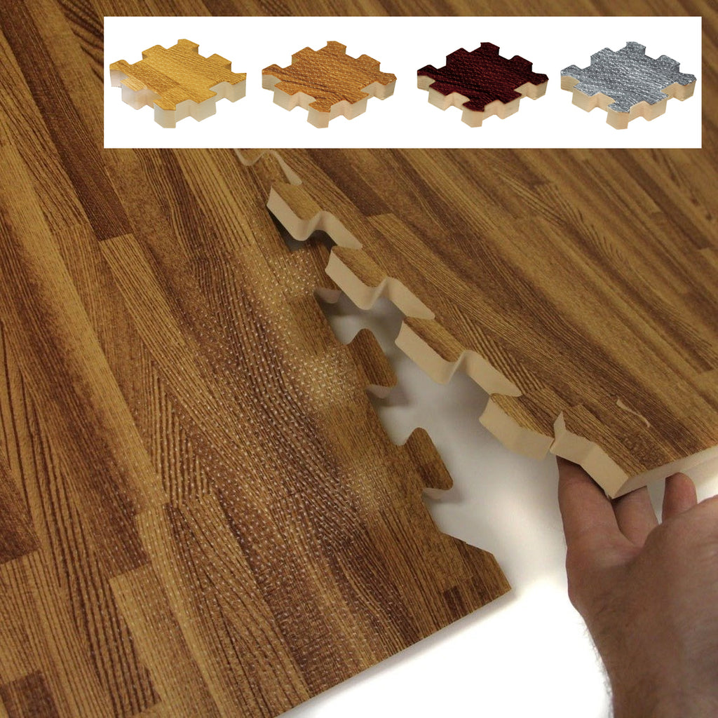 Faux Wood Interlocking Flooring Tiles Trade Show Joe