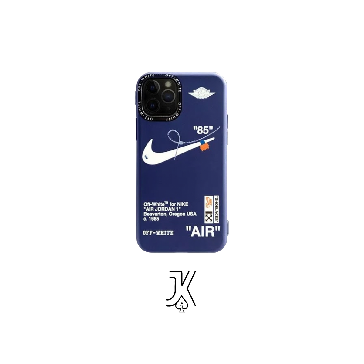 blue nike phone case