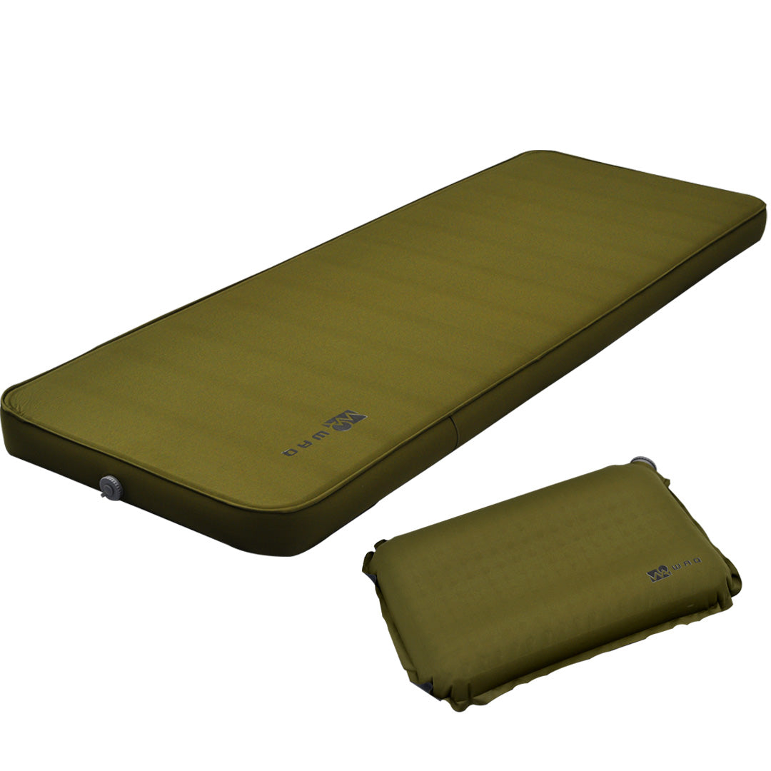 【お得なセット商品】キャンプマット 10cm シングルサイズ & リラクシングピローセット WAQ RELAXING CAMP MAT【送料