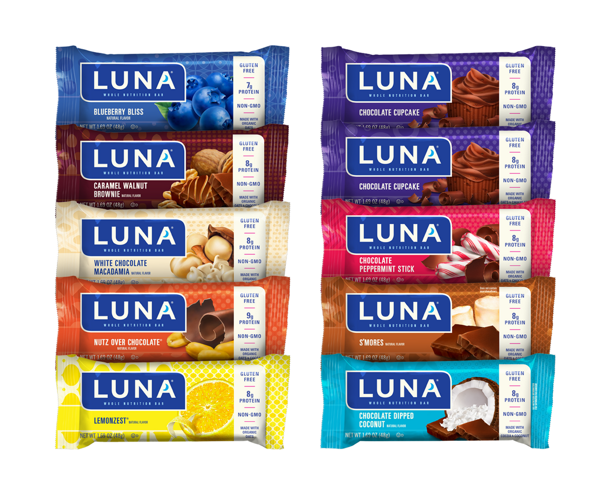 Menstruatie band kraai LUNA Complete Variety Pack, 10 Bars | LUNA® Bar – Clif Bar