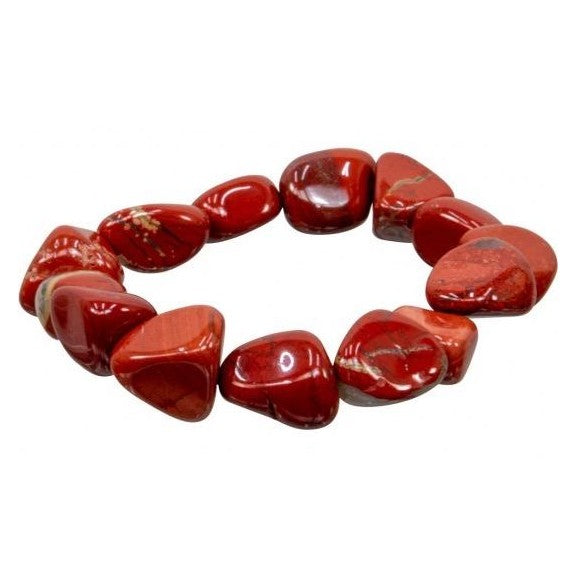 Red Jasper Tumbled Stone Bracelet Red Jasper Jewelry Magic Crystals 0194