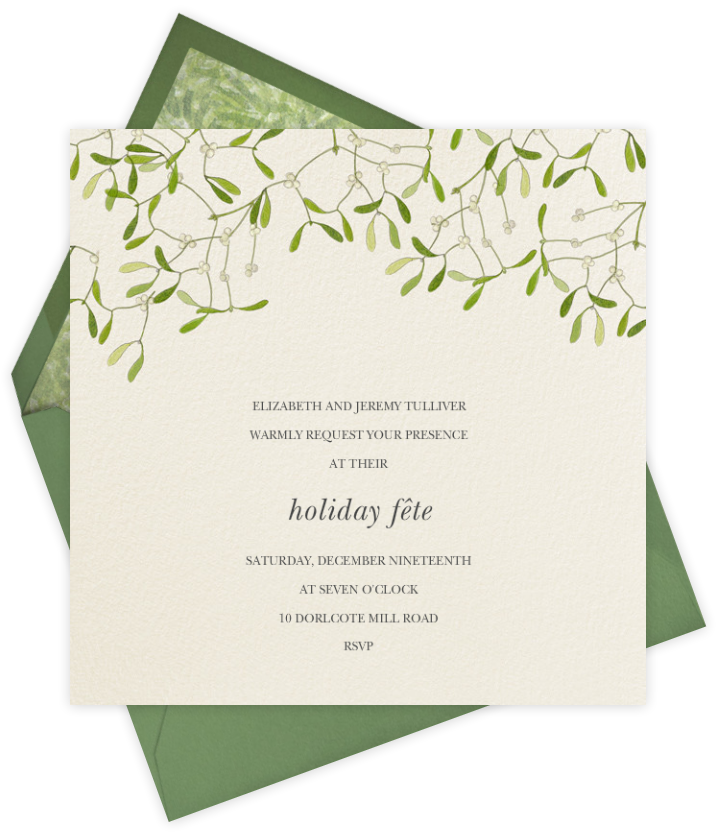 Mistletoe Holiday Invite