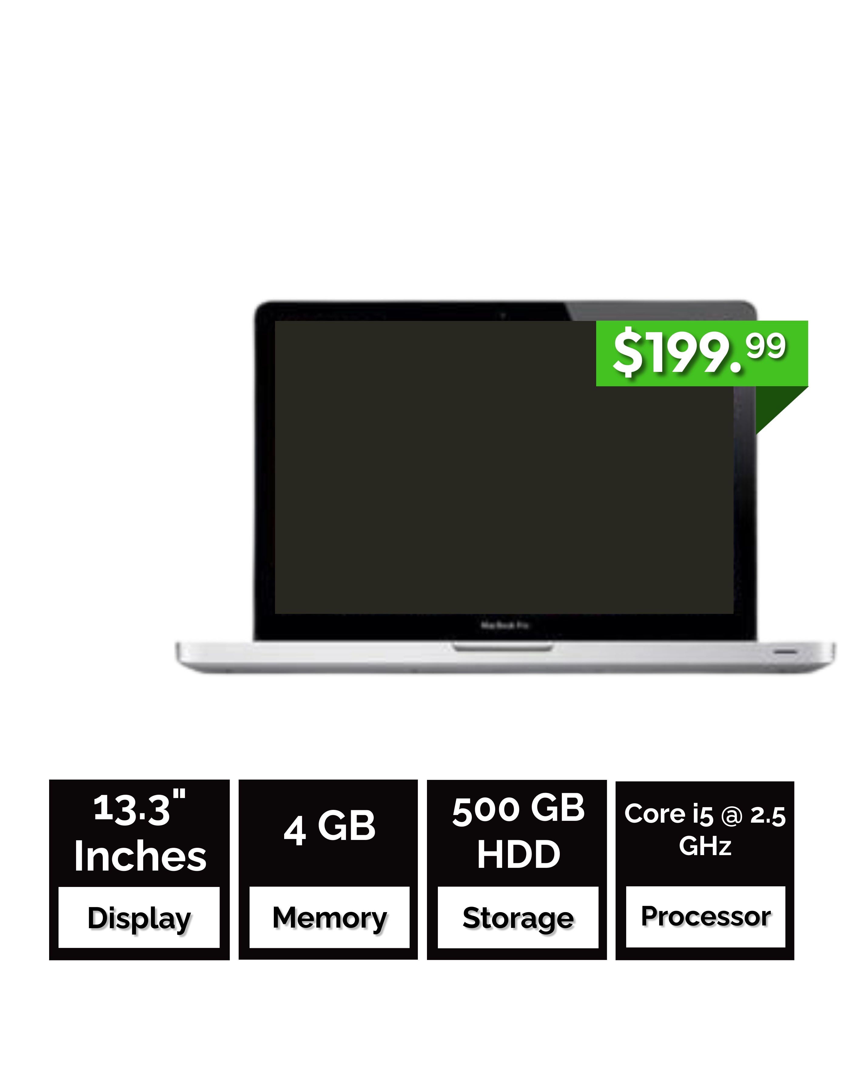 Apple MacBook Pro Mid 2012 - 13.3 inch - Core i5 - 4GB RAM