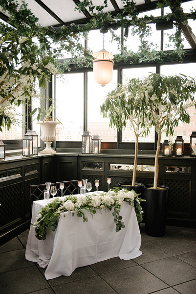 Bunge Wedding Gramercy Hotel Rooftop Wedding Floral Design Event Elan Flowers Brian Hatton  