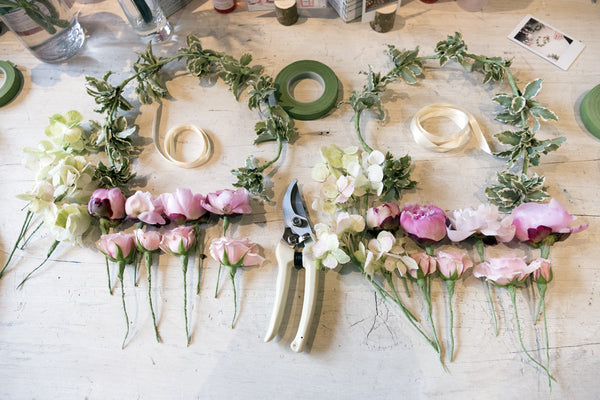 Klorane Peonies Flower Crown Workshop Elan Flowers Floral Design Event Soho 