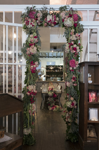 Manhattan Flowers Delivery Maman Victoria's Secret Brunch Lingerie Elan Flowers Floral Design Event Tribeca Pink Flowers 