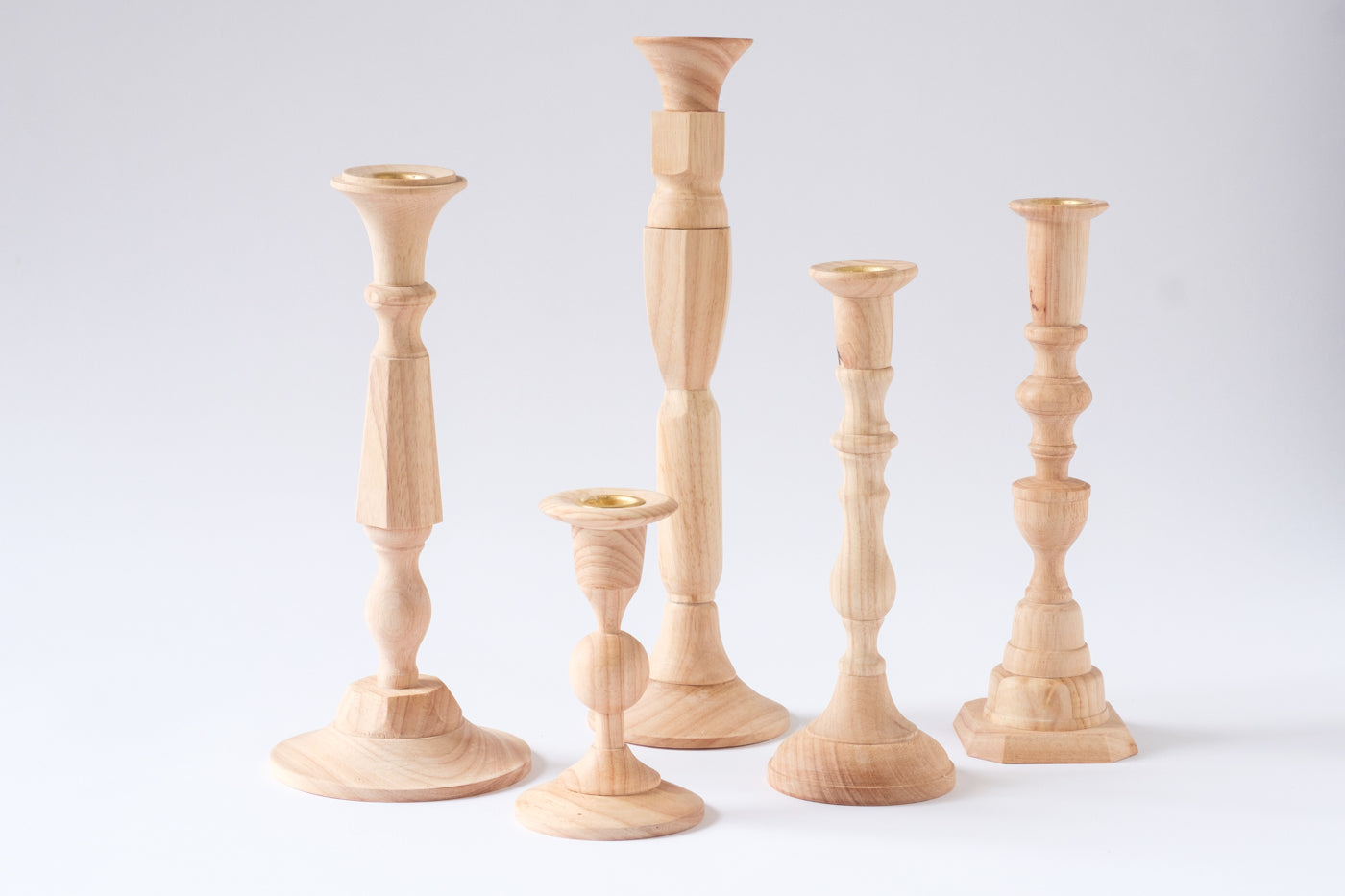 wooden candlesticks