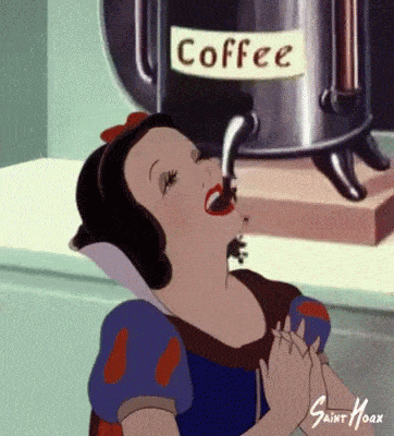 pamuk prenses filtre kahve içiyor