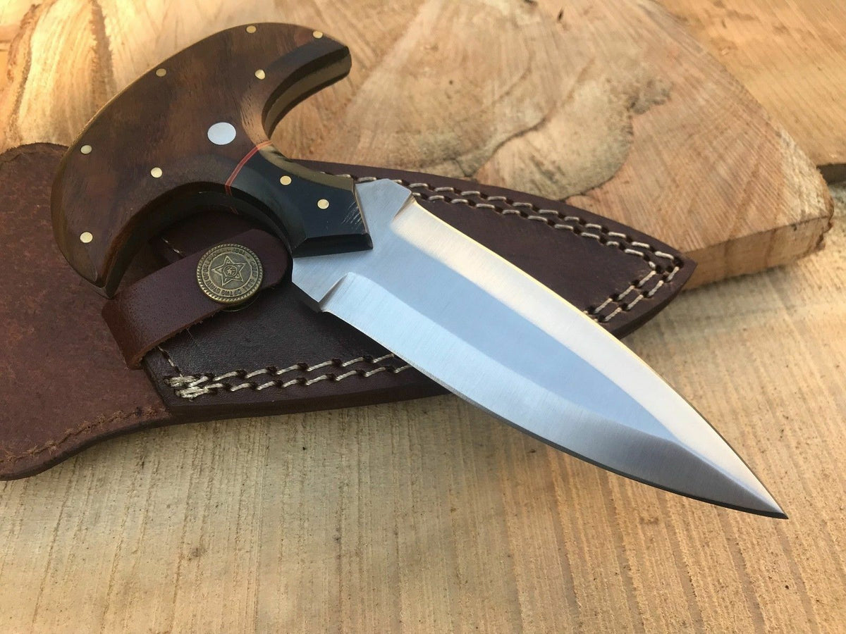 Details about   BEAUTIFUL HUNTING KNIFE CUSTOME HANDMADE D2 STEEL BLADE LEATHER SHEATH GIFT