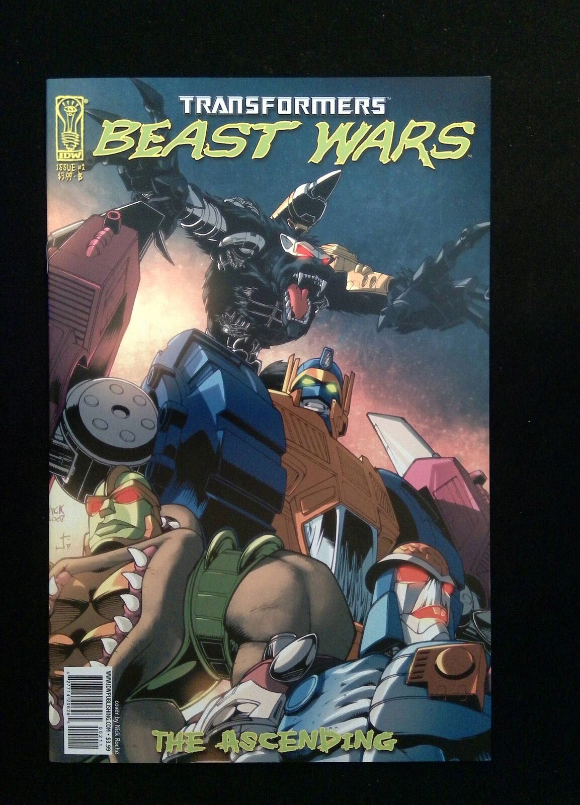 TRANSFORMERS BEAST WARS THE ASCENDING #2B IDW 2007 NM+ FIGUEROA VARIANT