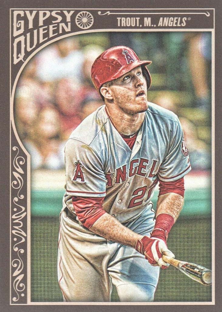 2016 Topps Gypsy Queen Los Angeles Angels Mike Trout On Base card Mint 