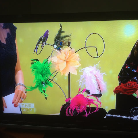 The Feathered Head Fascinators featured on CBS - The Talk "Easy Holiday Styling"!