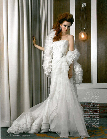 Inside Weddings Magazine The Feathered Head Bridal Wedding Feature