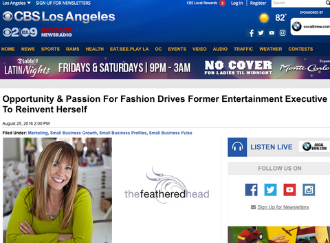 Andie Cohen Healy CBS Small Business Pulse Los Angeles The Feathered Head