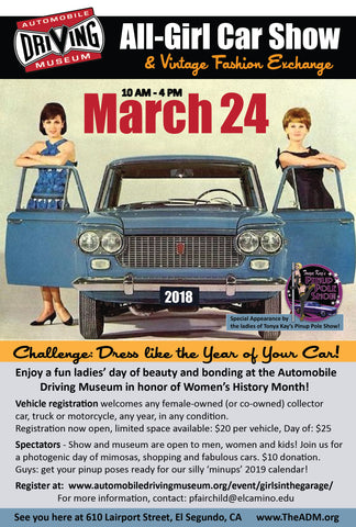 All Girl Vintage Car Show The Feathered Head Pop Up Shop