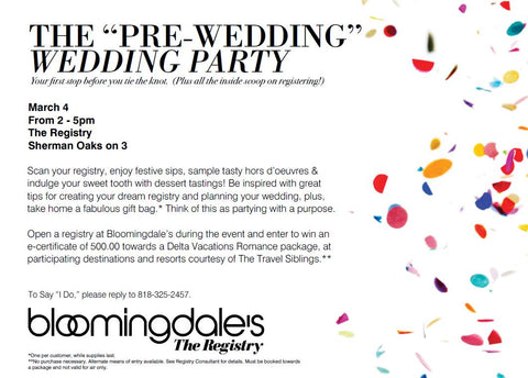 Bloomingdales Sherman Oaks & The Feathered Head at the Registry Wedding Party