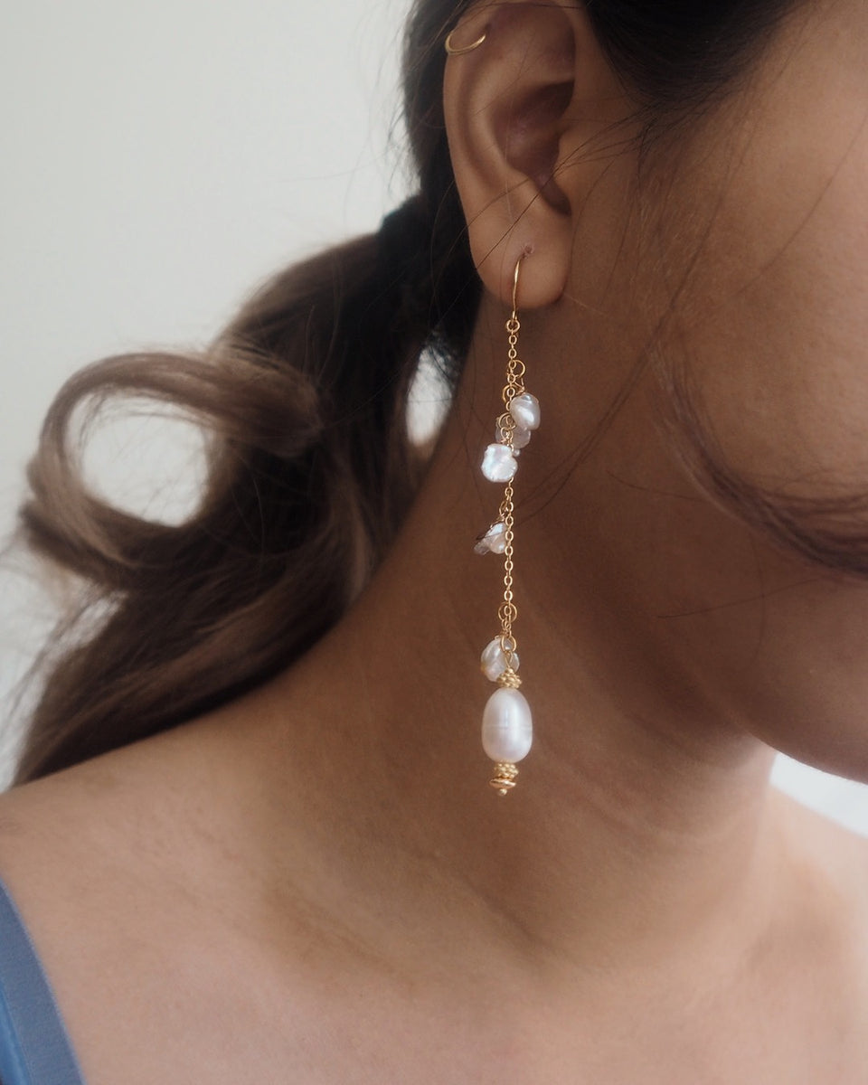 pearl chandelier earrings