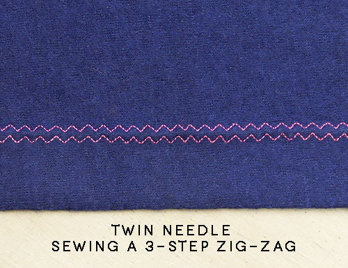 twin needle three step zig-zag stitch knit hem pattern fantastique sewing patterns