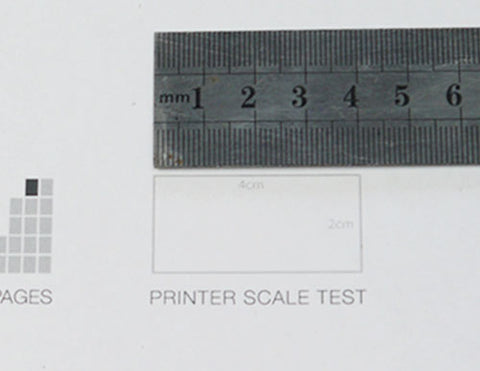Measuring the box on page one of the pattern to ensure it is printed to scale
