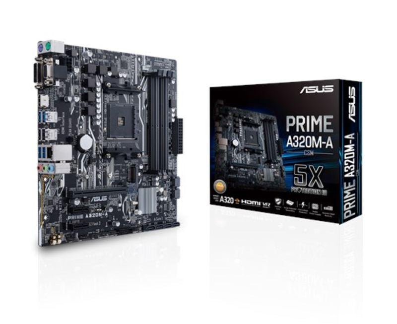 AMD CSM AM4 uATX motherboard with LED lighting, DDR4 3200 MHz, 32Gb/s M.2, SATA 6Gb/s, HDMI,USB 3.0