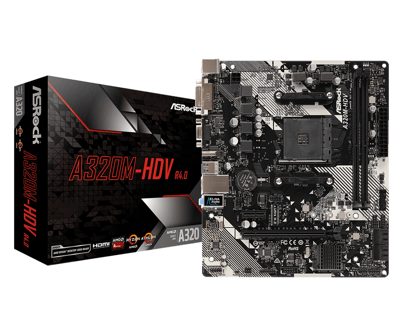 AMD AM4 Socket.Supports DDR4 3200+(OC).1 PCIe 3.0 x16, 1 PCIe 2.0 x1.HDMI, DVI-D, D-Sub.