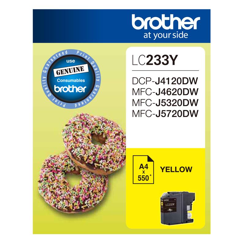 YELLOW INK CARTRIDGE TO SUIT DCP-J4120DW/MFC-J4620DW/J5320DW/J5720DW - UP TO 550 PAGES