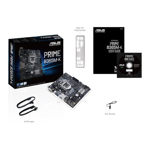 ASUS Intel LGA-1151 mATX motherboard with LED lighting, DDR4 2666MHz, M.2 support, SATA 6Gbps