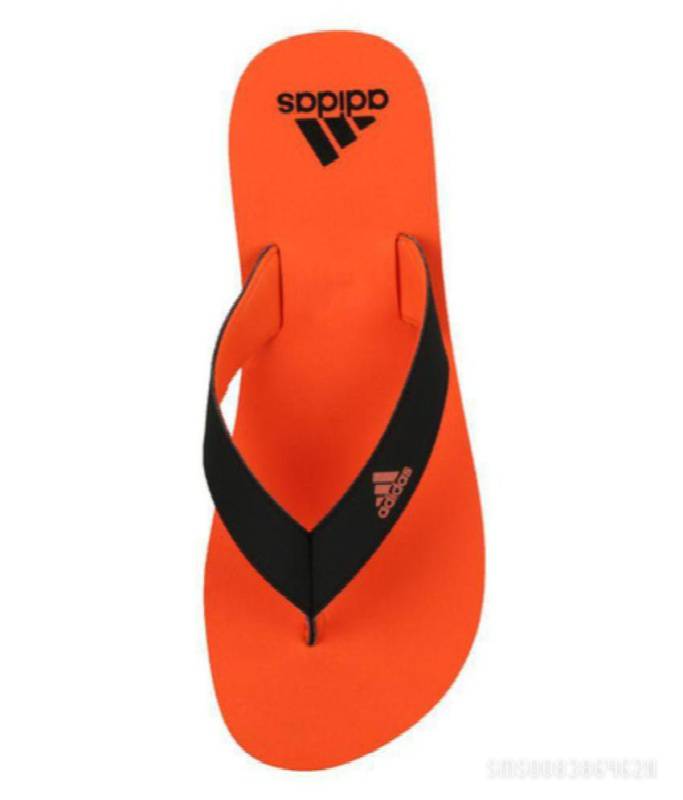 adidas orange slippers