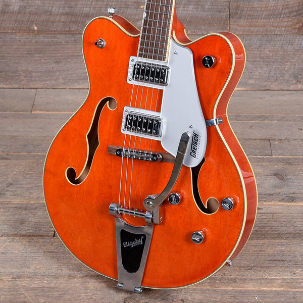 orange gretsch guitar