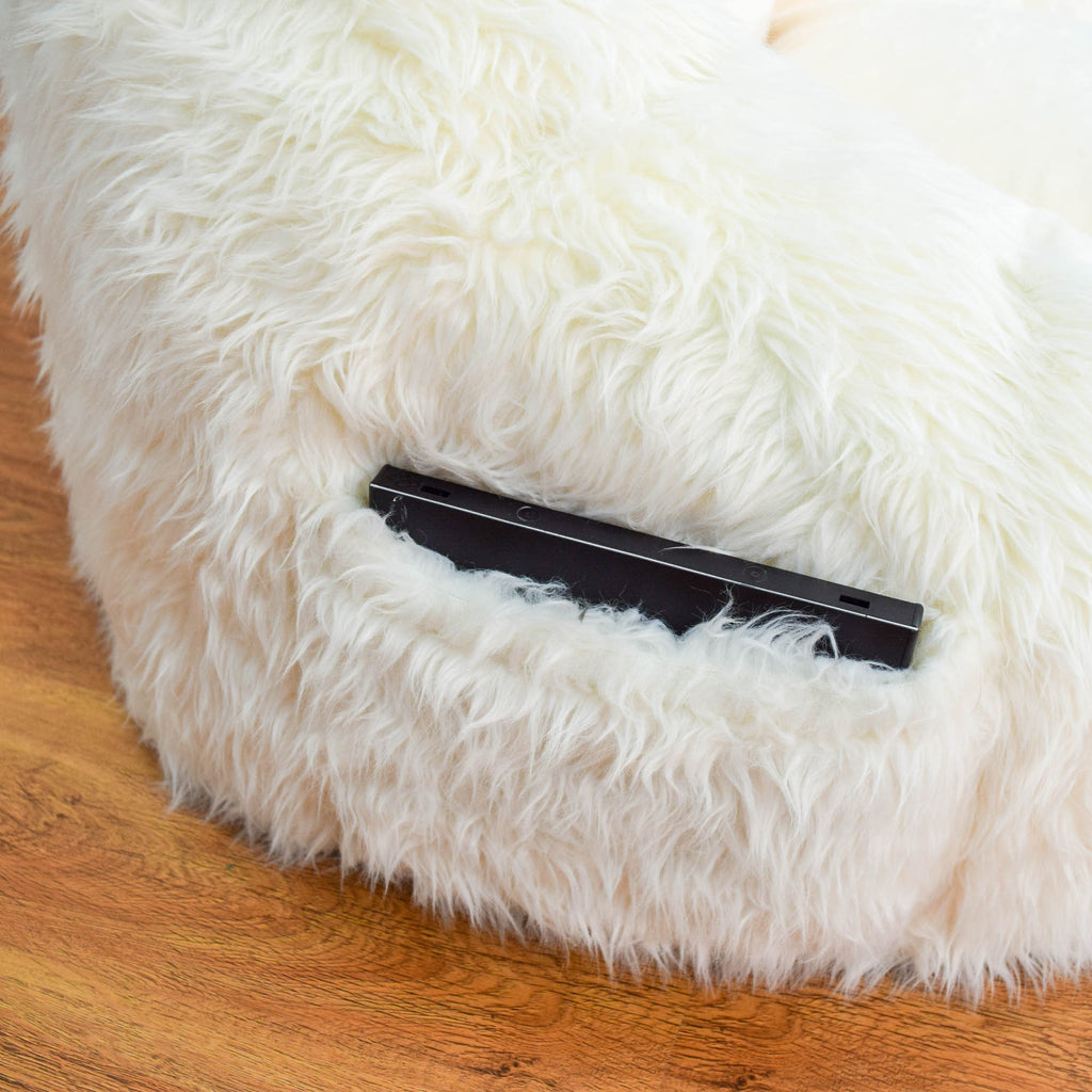 acessentials structured tablet fur pocket bean bag chair