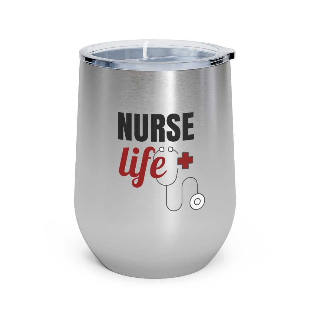Nurse life 12oz wine tumbler