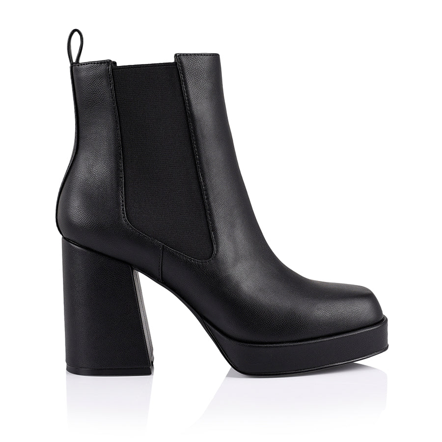 Ava Platform Ankle Boots - Black – Shoes