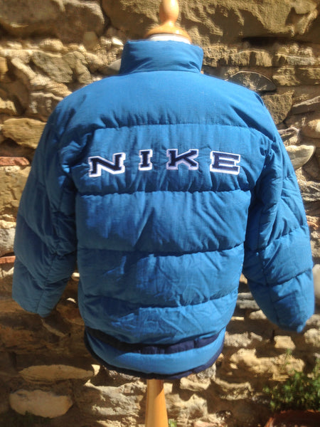 blue nike puffer jacket