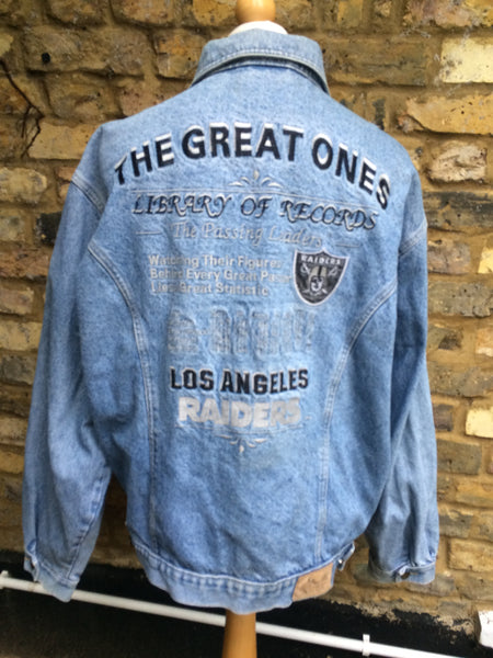 raiders jean jacket