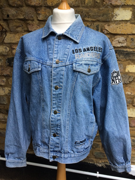 raiders jean jacket